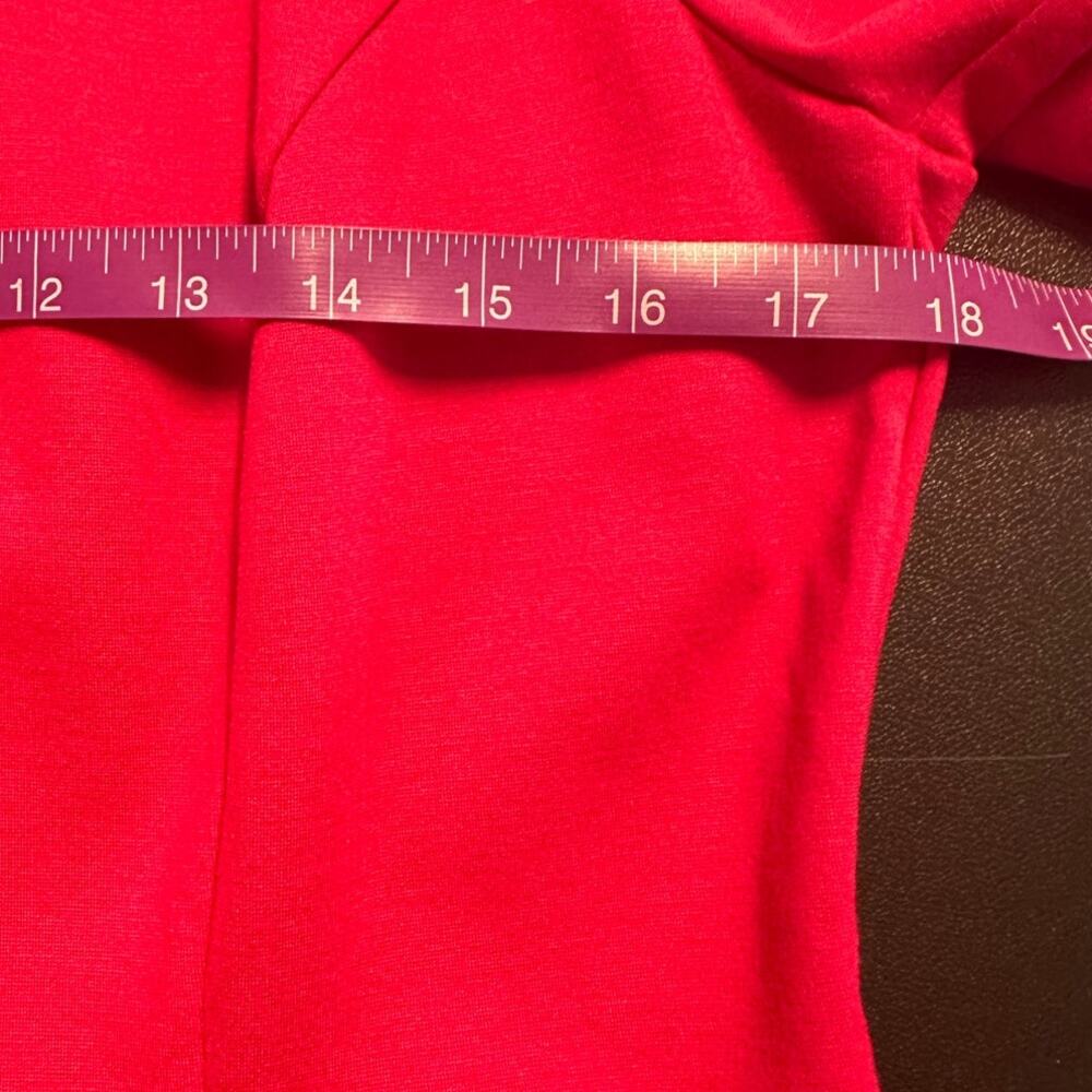 Christian Siriano x J. Jill Hot Pink A-Line Dress S Puff Sleeve Barbiecore NWT - Picture 8 of 10